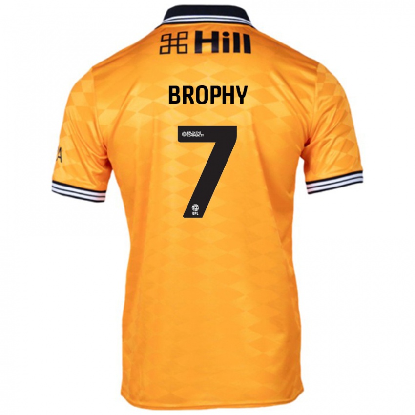 Børn James Brophy #7 Orange Hjemmebane Spillertrøjer 2024/25 Trøje T-Shirt