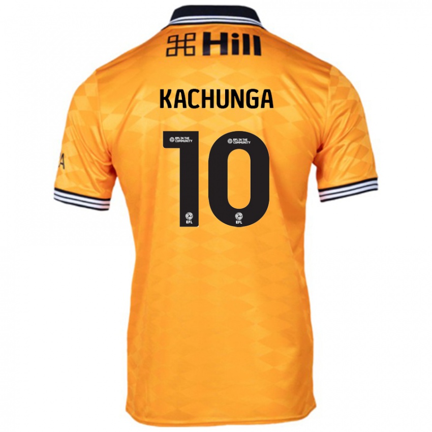 Børn Elias Kachunga #10 Orange Hjemmebane Spillertrøjer 2024/25 Trøje T-Shirt