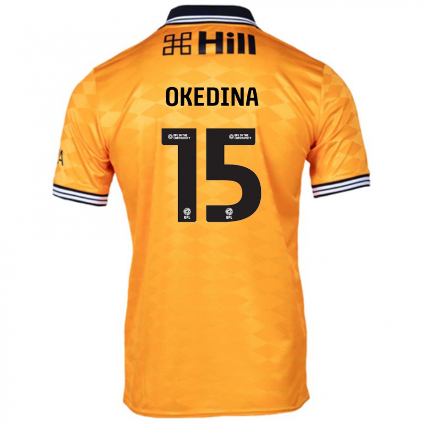 Børn Jubril Okedina #15 Orange Hjemmebane Spillertrøjer 2024/25 Trøje T-Shirt