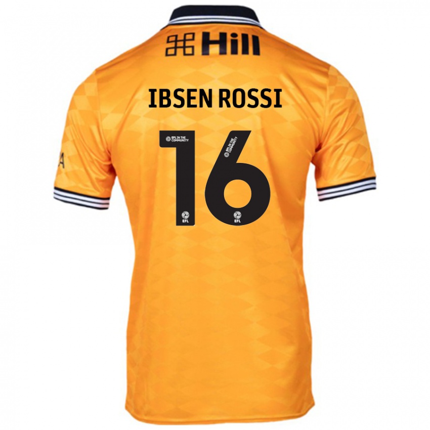 Børn Zeno Ibsen Rossi #16 Orange Hjemmebane Spillertrøjer 2024/25 Trøje T-Shirt