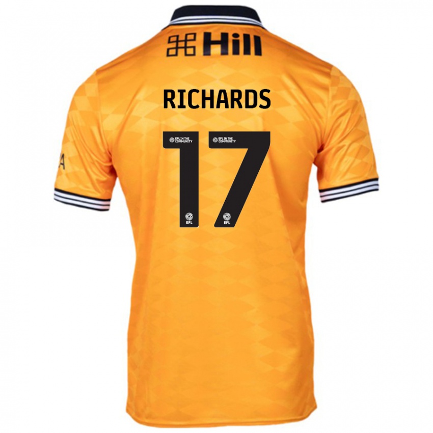 Børn Taylor Richards #17 Orange Hjemmebane Spillertrøjer 2024/25 Trøje T-Shirt