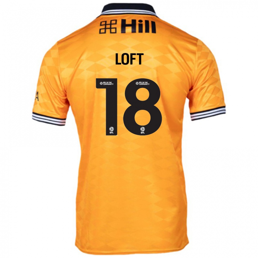 Børn Ryan Loft #18 Orange Hjemmebane Spillertrøjer 2024/25 Trøje T-Shirt