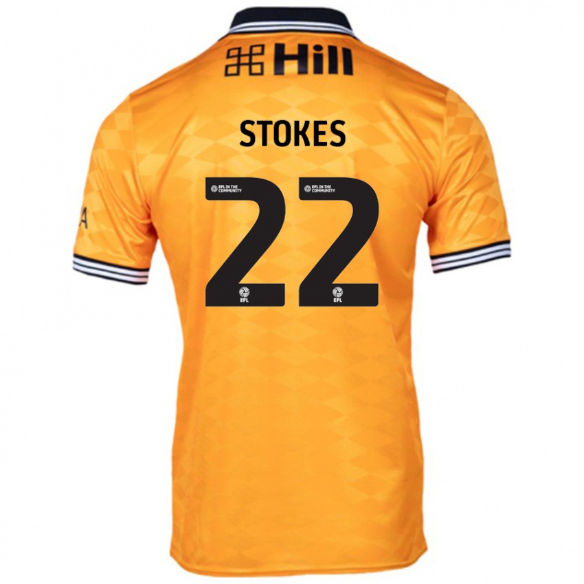 Børn Josh Stokes #22 Orange Hjemmebane Spillertrøjer 2024/25 Trøje T-Shirt