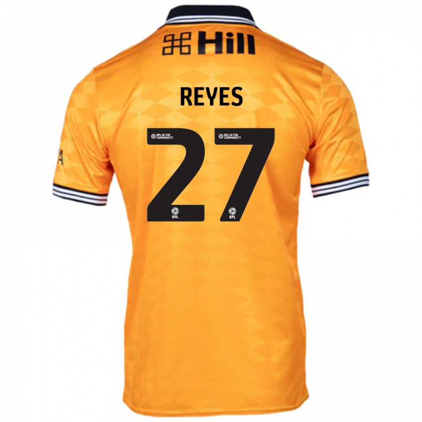 Børn Vicente Reyes #27 Orange Hjemmebane Spillertrøjer 2024/25 Trøje T-Shirt