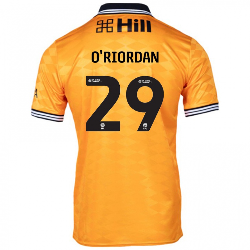 Børn Connor O'riordan #29 Orange Hjemmebane Spillertrøjer 2024/25 Trøje T-Shirt