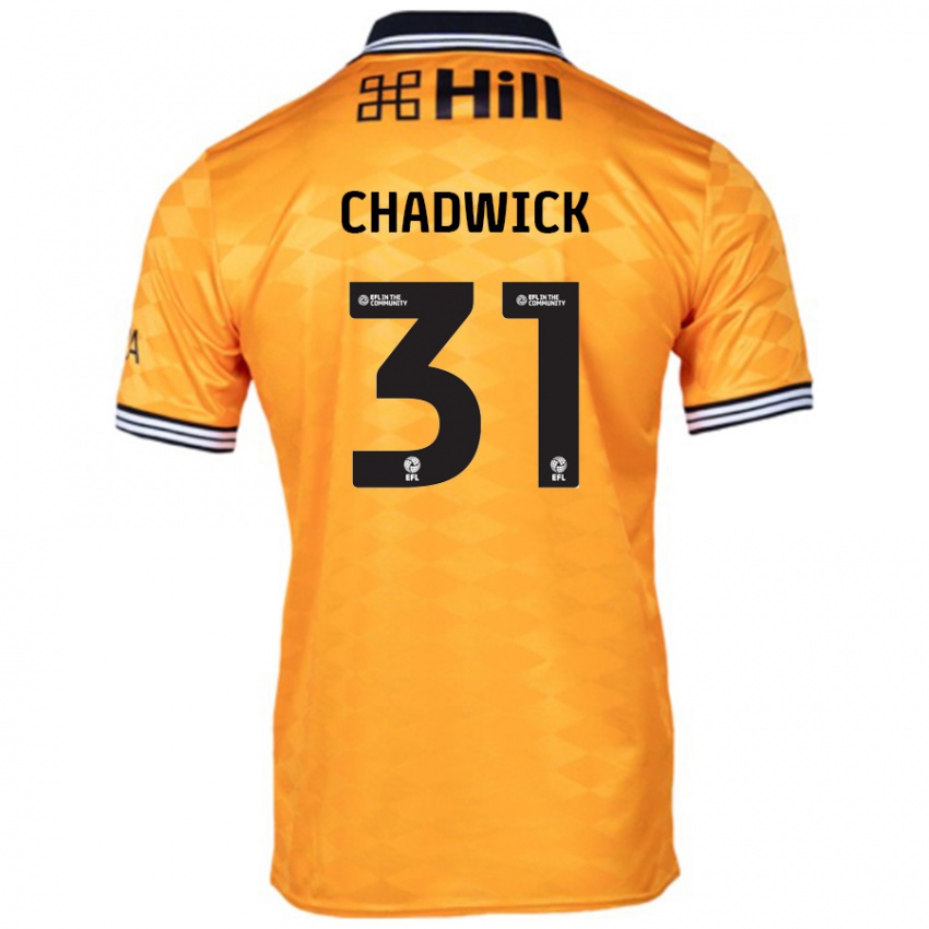 Børn Louis Chadwick #31 Orange Hjemmebane Spillertrøjer 2024/25 Trøje T-Shirt