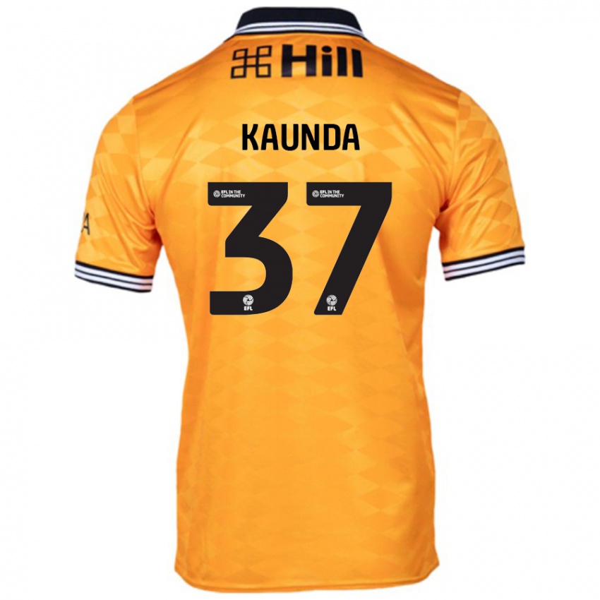 Børn Amaru Kaunda #37 Orange Hjemmebane Spillertrøjer 2024/25 Trøje T-Shirt