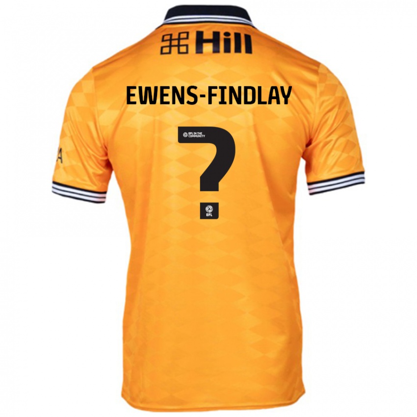 Børn Ty Ewens-Findlay #0 Orange Hjemmebane Spillertrøjer 2024/25 Trøje T-Shirt