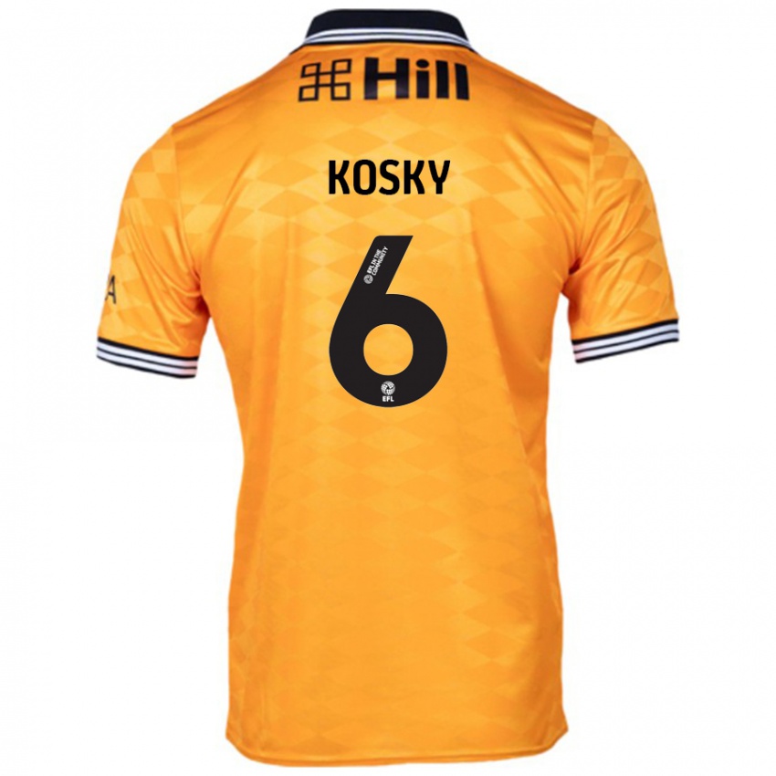 Børn Rachel Kosky #6 Orange Hjemmebane Spillertrøjer 2024/25 Trøje T-Shirt