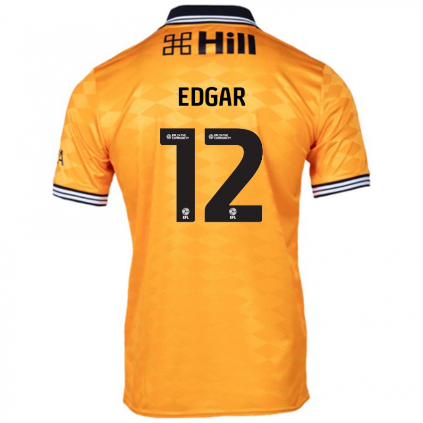 Børn Sammy Edgar #12 Orange Hjemmebane Spillertrøjer 2024/25 Trøje T-Shirt