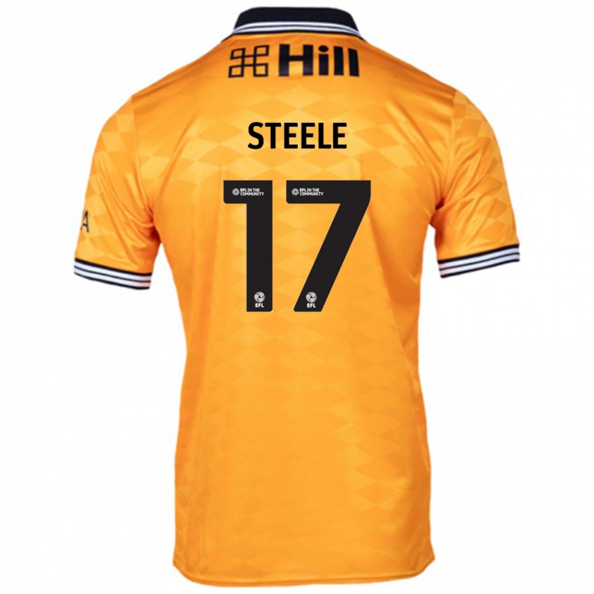 Børn Fran Steele #17 Orange Hjemmebane Spillertrøjer 2024/25 Trøje T-Shirt