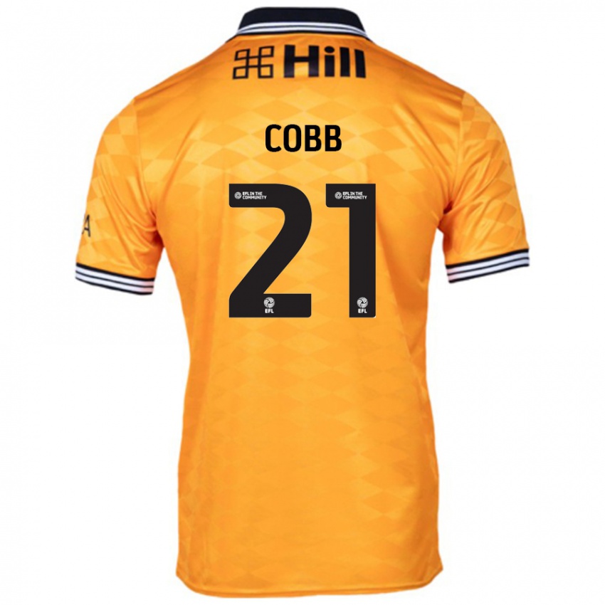 Børn Serena Cobb #21 Orange Hjemmebane Spillertrøjer 2024/25 Trøje T-Shirt