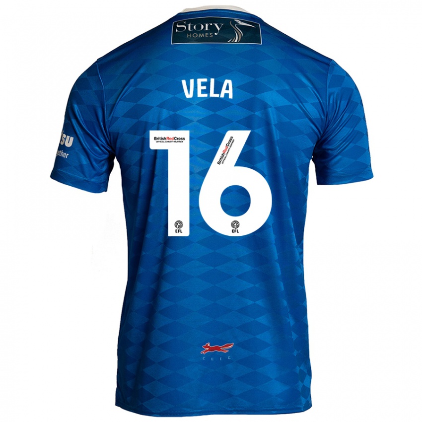 Børn Josh Vela #16 Blå Hjemmebane Spillertrøjer 2024/25 Trøje T-Shirt