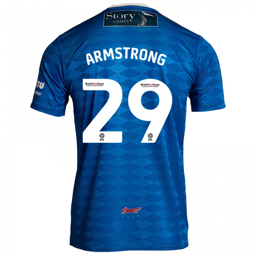 Børn Luke Armstrong #29 Blå Hjemmebane Spillertrøjer 2024/25 Trøje T-Shirt