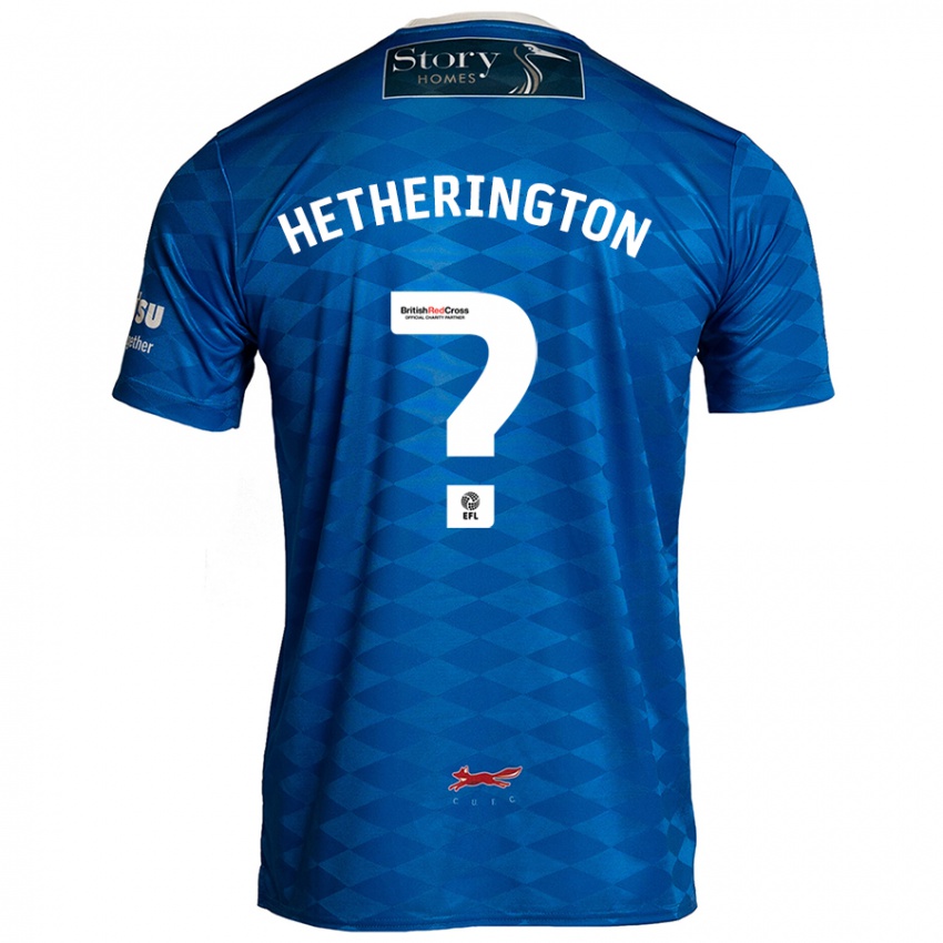 Børn Sam Hetherington #0 Blå Hjemmebane Spillertrøjer 2024/25 Trøje T-Shirt