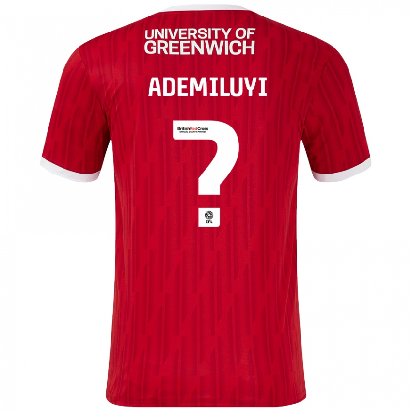 Børn Princess Ademiluyi #0 Rød Hvid Hjemmebane Spillertrøjer 2024/25 Trøje T-Shirt