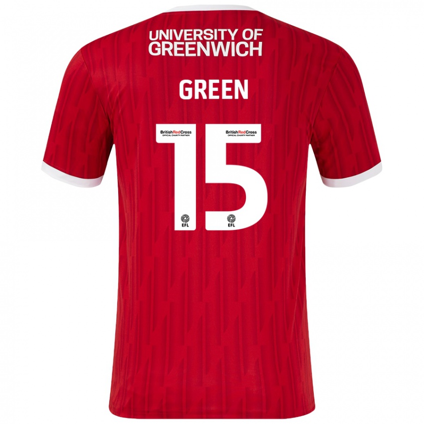 Børn Kayleigh Green #15 Rød Hvid Hjemmebane Spillertrøjer 2024/25 Trøje T-Shirt