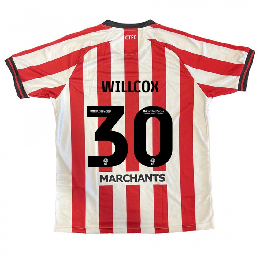 Børn Freddy Willcox #30 Rød Hvid Hjemmebane Spillertrøjer 2024/25 Trøje T-Shirt