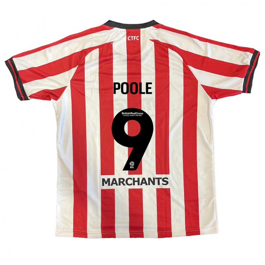 Børn Phoebie Poole #9 Rød Hvid Hjemmebane Spillertrøjer 2024/25 Trøje T-Shirt