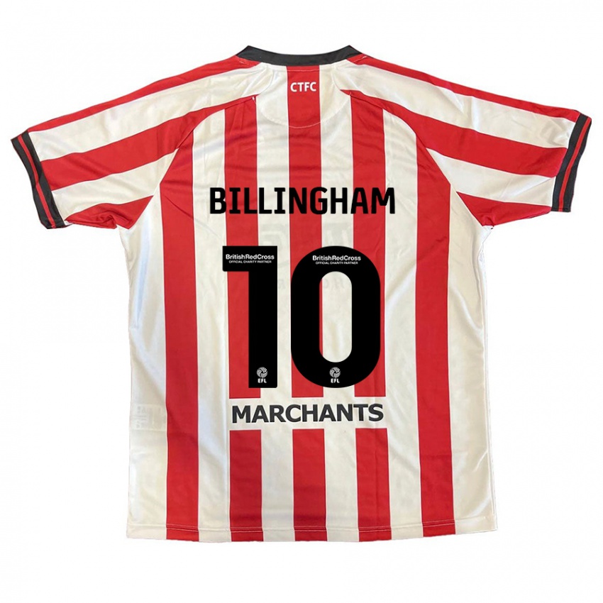 Børn Lily Billingham #10 Rød Hvid Hjemmebane Spillertrøjer 2024/25 Trøje T-Shirt