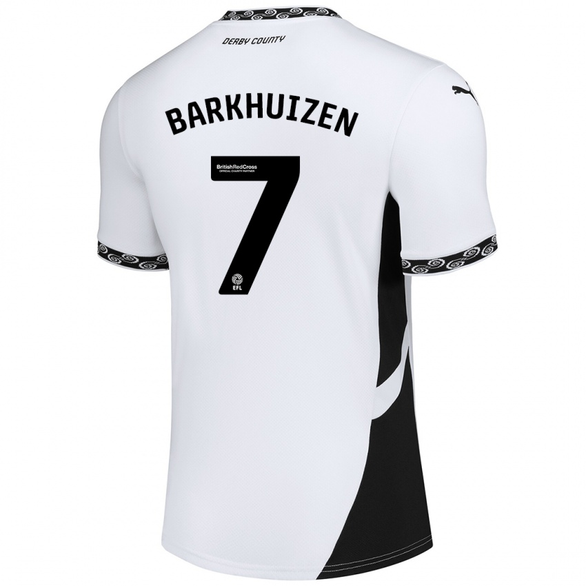 Børn Tom Barkhuizen #7 Hvid Sort Hjemmebane Spillertrøjer 2024/25 Trøje T-Shirt