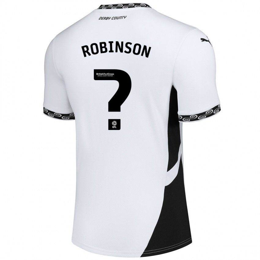 Børn Keilen Robinson #0 Hvid Sort Hjemmebane Spillertrøjer 2024/25 Trøje T-Shirt