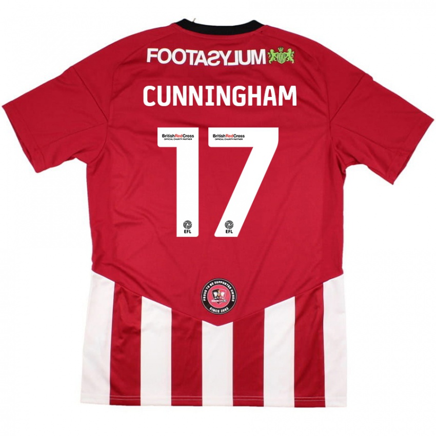 Børn Zoe Cunningham #17 Rød Hvid Hjemmebane Spillertrøjer 2024/25 Trøje T-Shirt