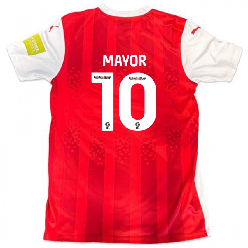 Børn Danny Mayor #10 Rød Hvid Hjemmebane Spillertrøjer 2024/25 Trøje T-Shirt