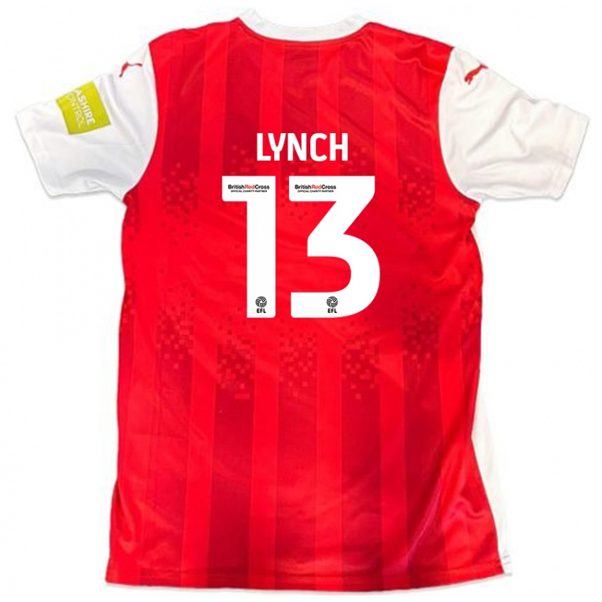 Børn Jay Lynch #13 Rød Hvid Hjemmebane Spillertrøjer 2024/25 Trøje T-Shirt