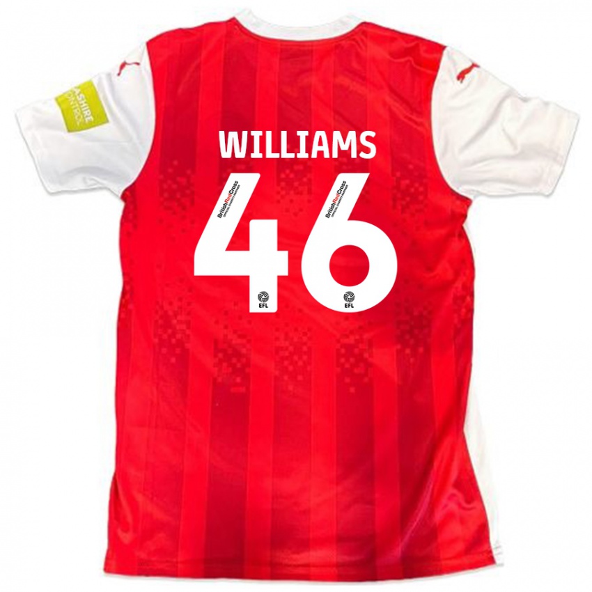 Børn Theo Williams #46 Rød Hvid Hjemmebane Spillertrøjer 2024/25 Trøje T-Shirt