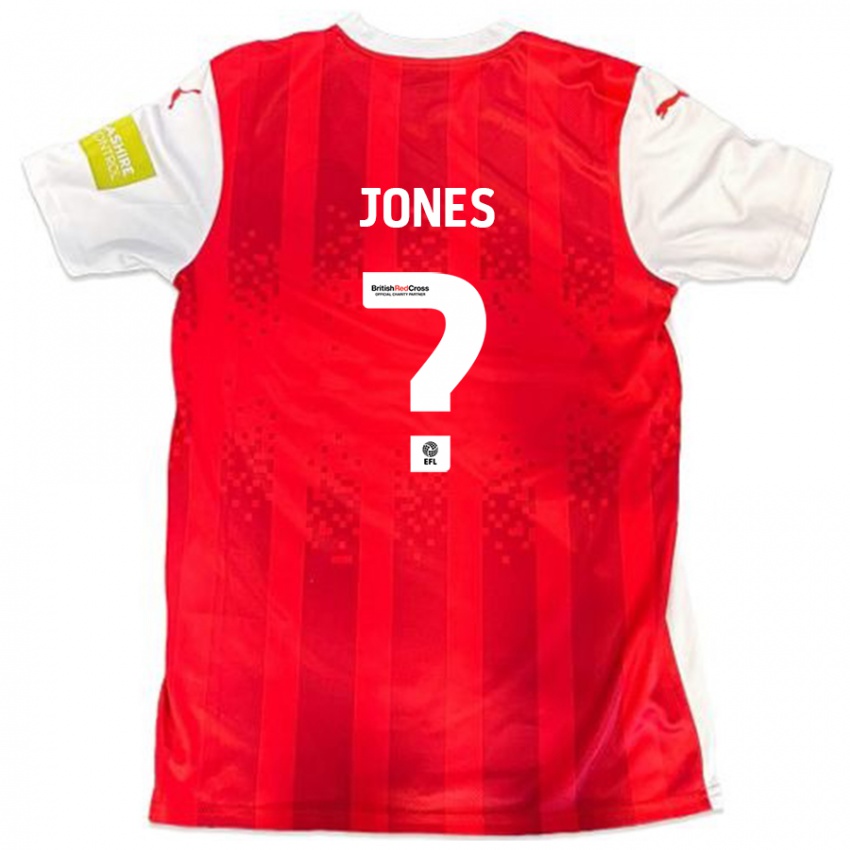 Børn Billy Jones #0 Rød Hvid Hjemmebane Spillertrøjer 2024/25 Trøje T-Shirt