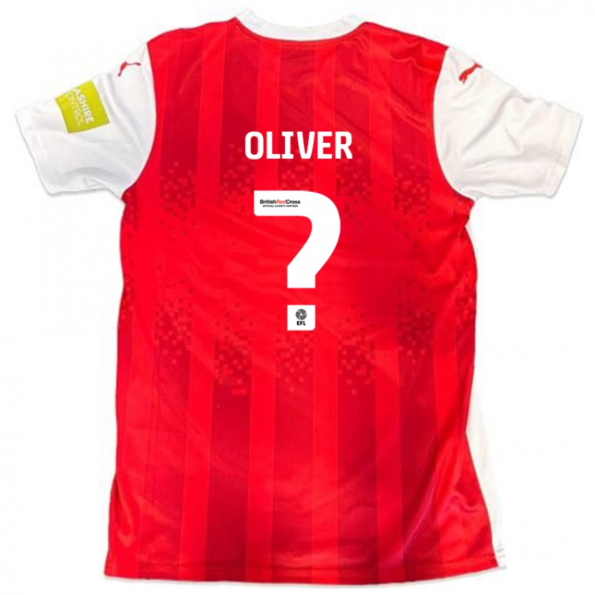 Børn Toby Oliver #0 Rød Hvid Hjemmebane Spillertrøjer 2024/25 Trøje T-Shirt