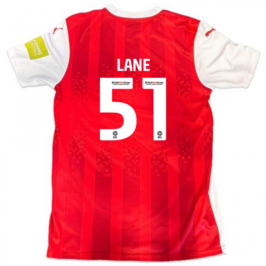 Børn Mikey Lane #51 Rød Hvid Hjemmebane Spillertrøjer 2024/25 Trøje T-Shirt