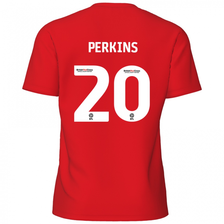 Børn Sonny Perkins #20 Rød Hjemmebane Spillertrøjer 2024/25 Trøje T-Shirt