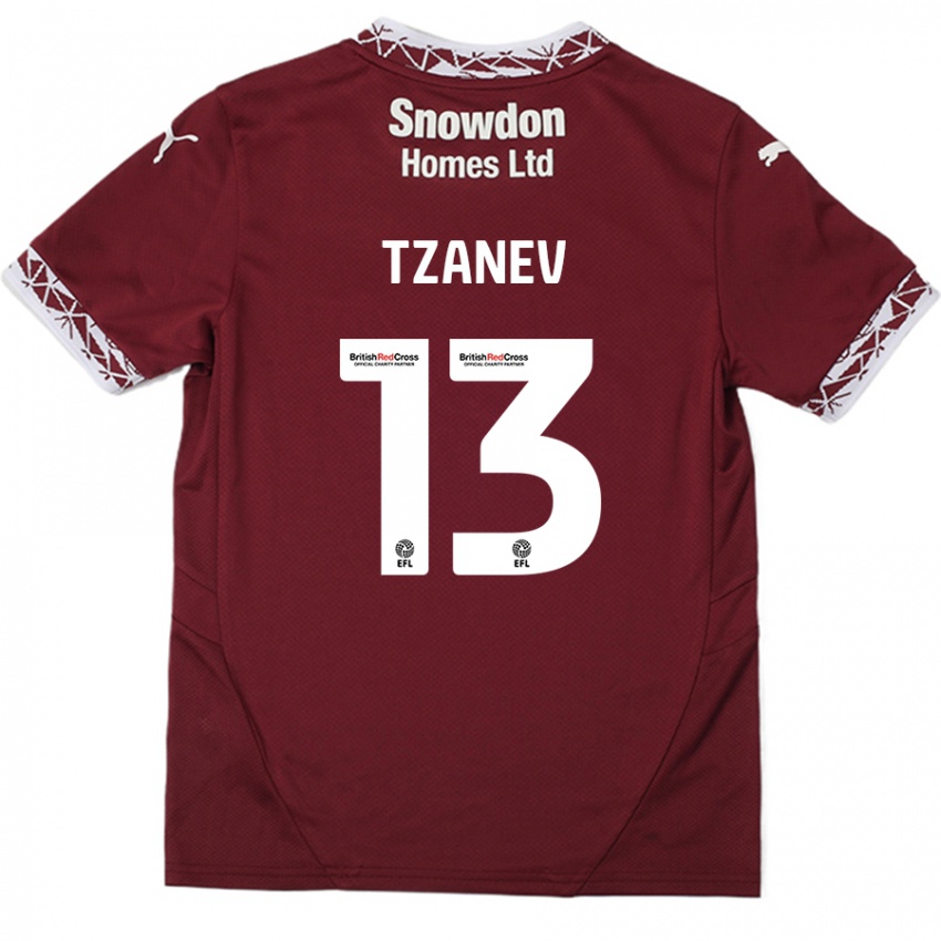 Børn Nik Tzanev #13 Bourgogne Hjemmebane Spillertrøjer 2024/25 Trøje T-Shirt