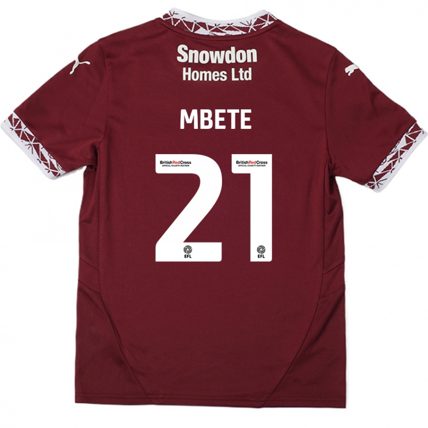 Børn Luke Mbete #21 Bourgogne Hjemmebane Spillertrøjer 2024/25 Trøje T-Shirt