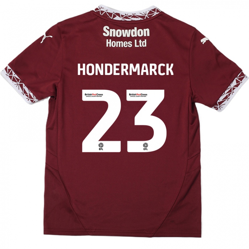 Børn William Hondermarck #23 Bourgogne Hjemmebane Spillertrøjer 2024/25 Trøje T-Shirt