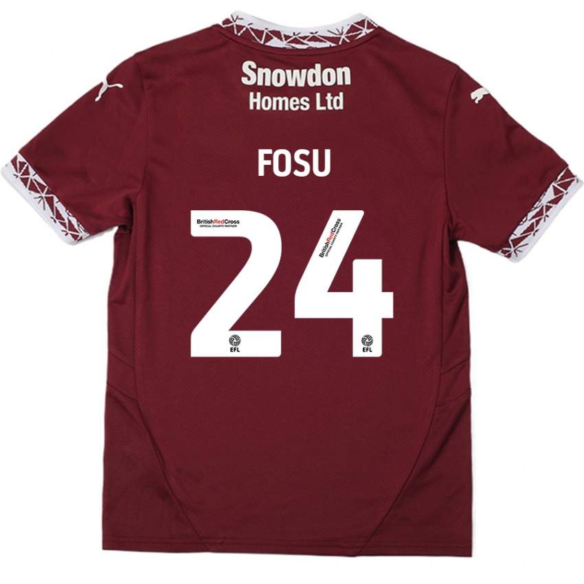 Børn Tariqe Fosu #24 Bourgogne Hjemmebane Spillertrøjer 2024/25 Trøje T-Shirt