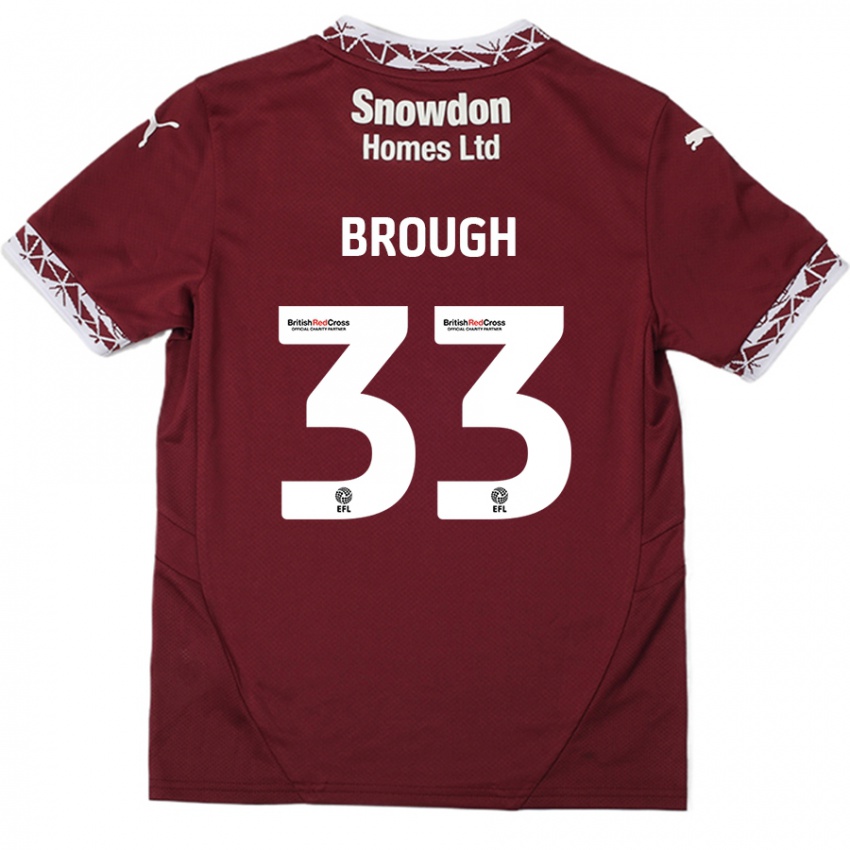 Børn Patrick Brough #33 Bourgogne Hjemmebane Spillertrøjer 2024/25 Trøje T-Shirt