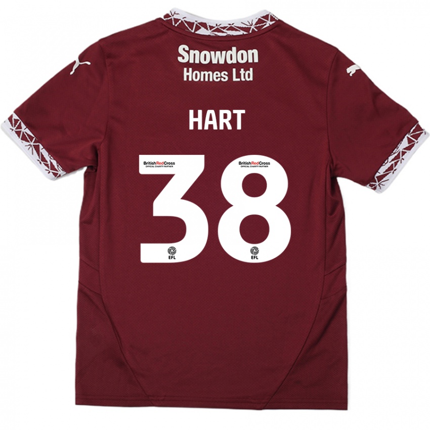 Børn Jamari Hart #38 Bourgogne Hjemmebane Spillertrøjer 2024/25 Trøje T-Shirt