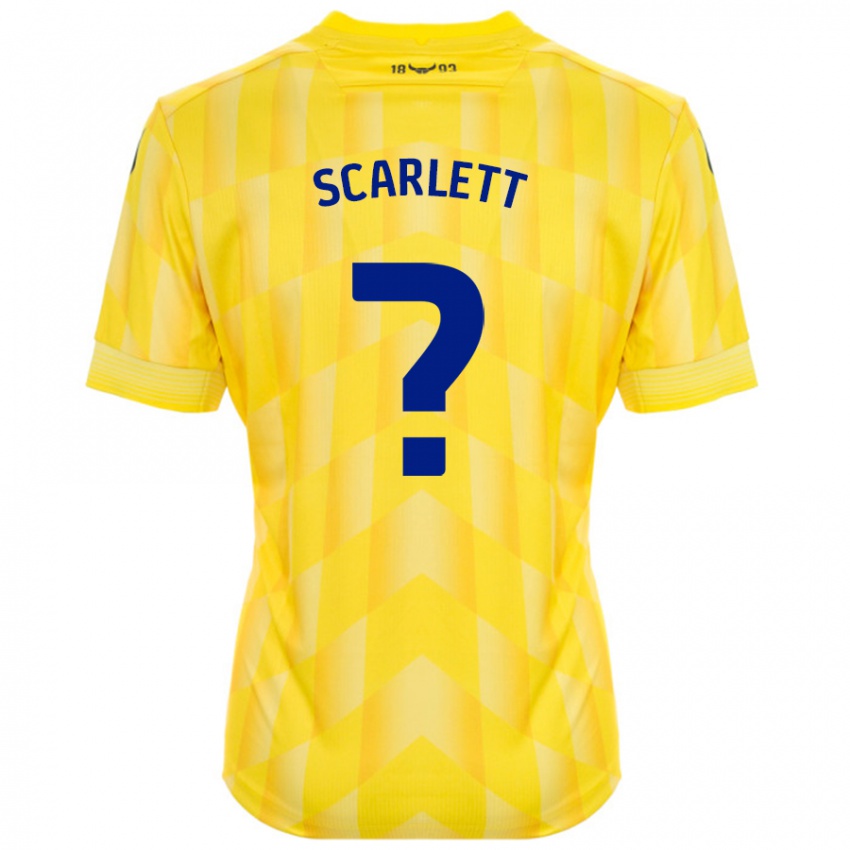 Børn Dane Scarlett #0 Gul Hjemmebane Spillertrøjer 2024/25 Trøje T-Shirt