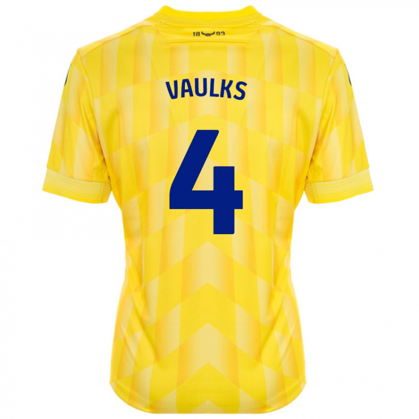 Børn Will Vaulks #4 Gul Hjemmebane Spillertrøjer 2024/25 Trøje T-Shirt