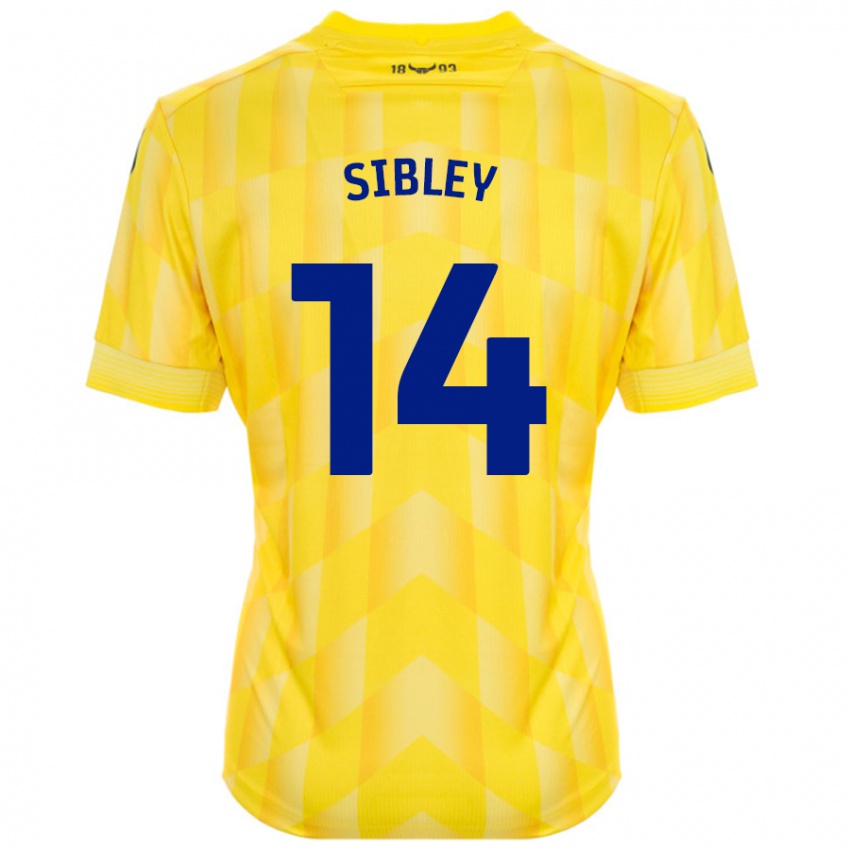 Børn Louie Sibley #14 Gul Hjemmebane Spillertrøjer 2024/25 Trøje T-Shirt