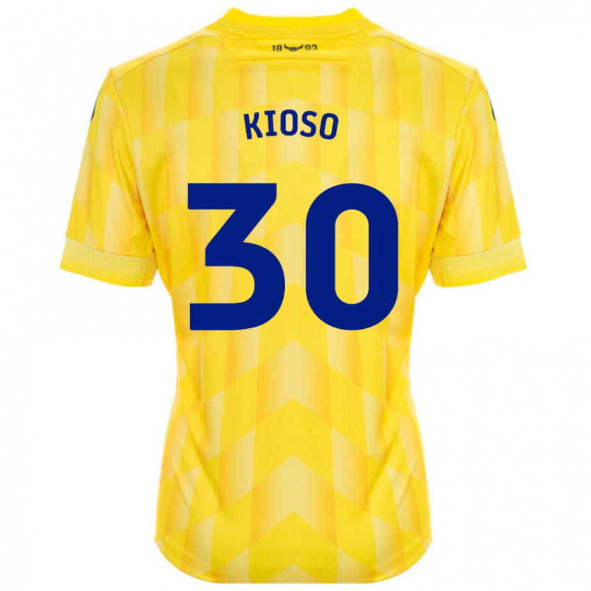 Børn Peter Kioso #30 Gul Hjemmebane Spillertrøjer 2024/25 Trøje T-Shirt