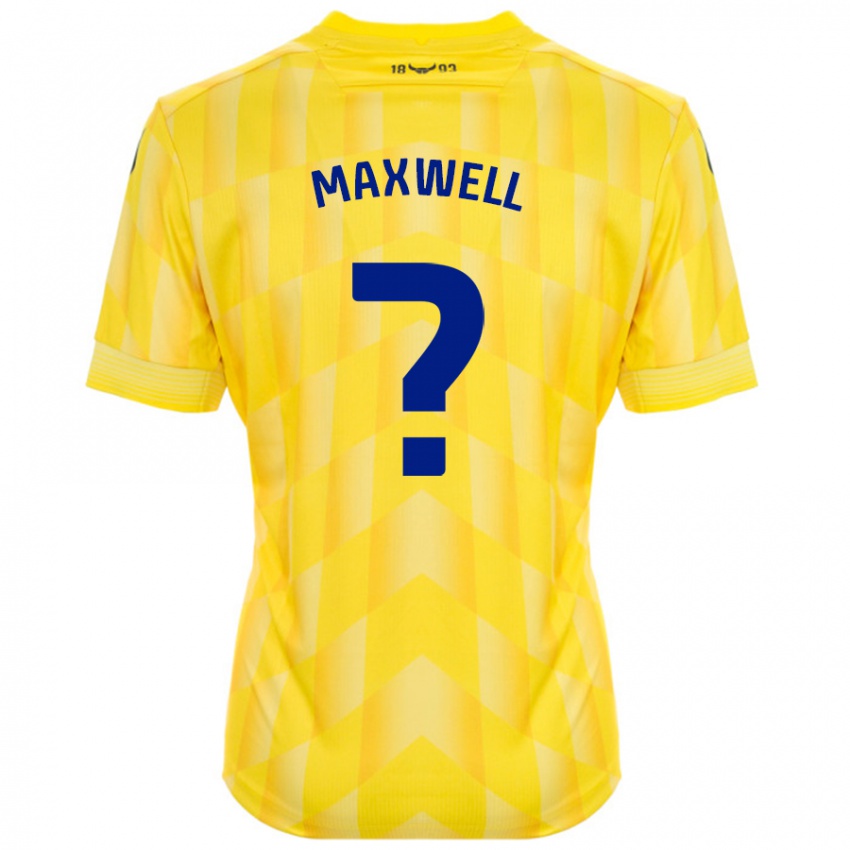 Børn Rashane Maxwell #0 Gul Hjemmebane Spillertrøjer 2024/25 Trøje T-Shirt