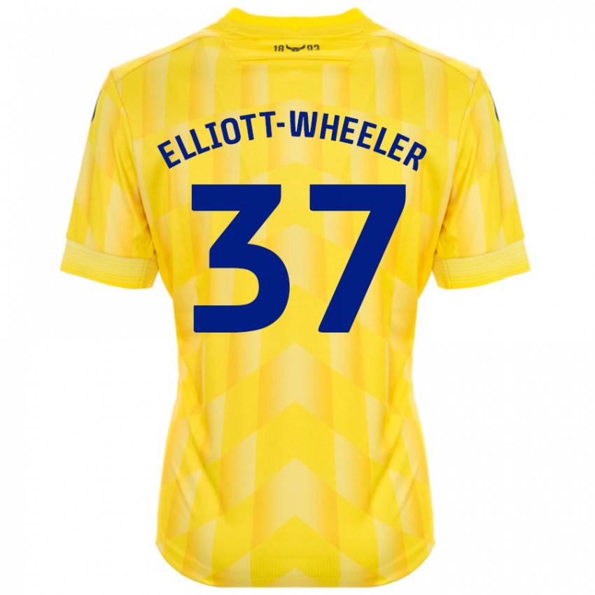 Børn Aidan Elliott-Wheeler #37 Gul Hjemmebane Spillertrøjer 2024/25 Trøje T-Shirt