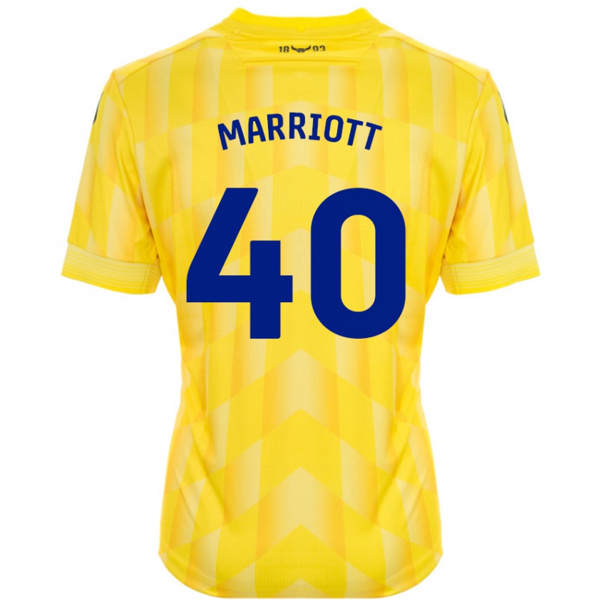 Børn Monty Marriott #40 Gul Hjemmebane Spillertrøjer 2024/25 Trøje T-Shirt