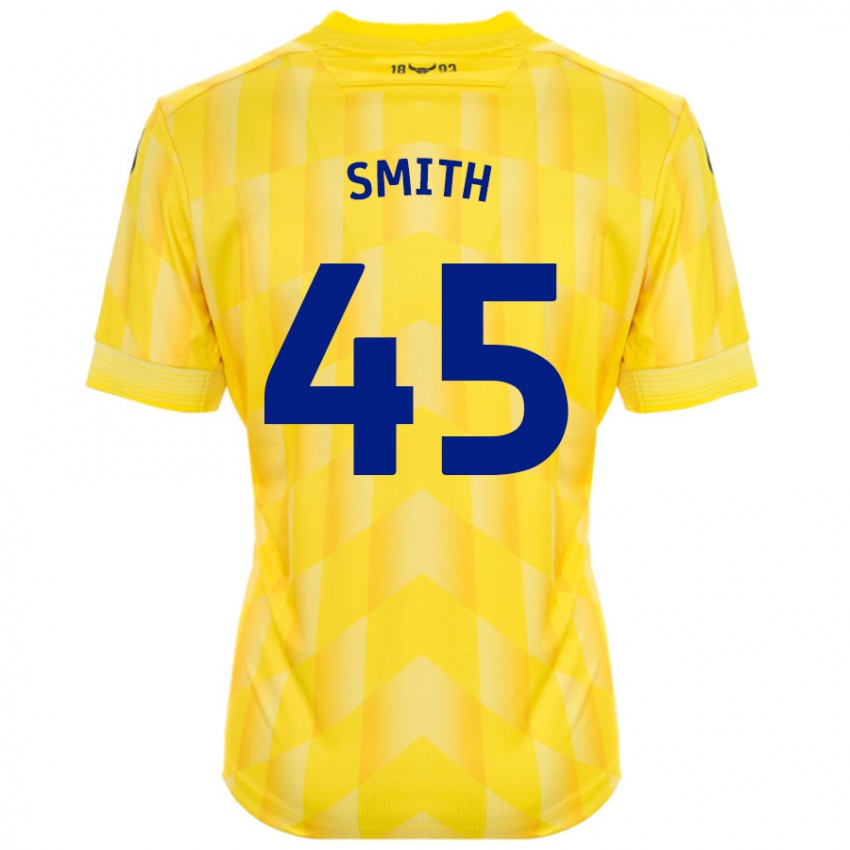 Børn Max Smith #45 Gul Hjemmebane Spillertrøjer 2024/25 Trøje T-Shirt