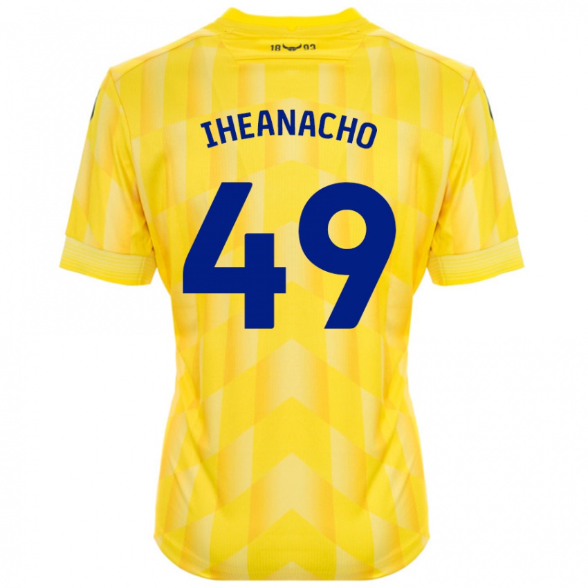 Børn Josh Iheanacho #49 Gul Hjemmebane Spillertrøjer 2024/25 Trøje T-Shirt