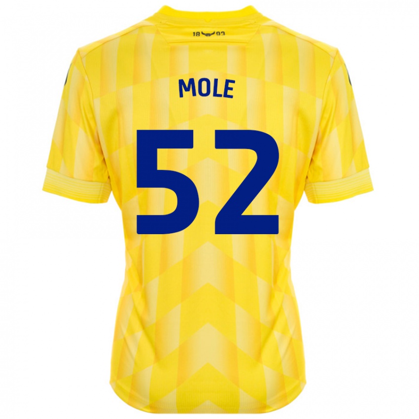 Børn Harrison Mole #52 Gul Hjemmebane Spillertrøjer 2024/25 Trøje T-Shirt